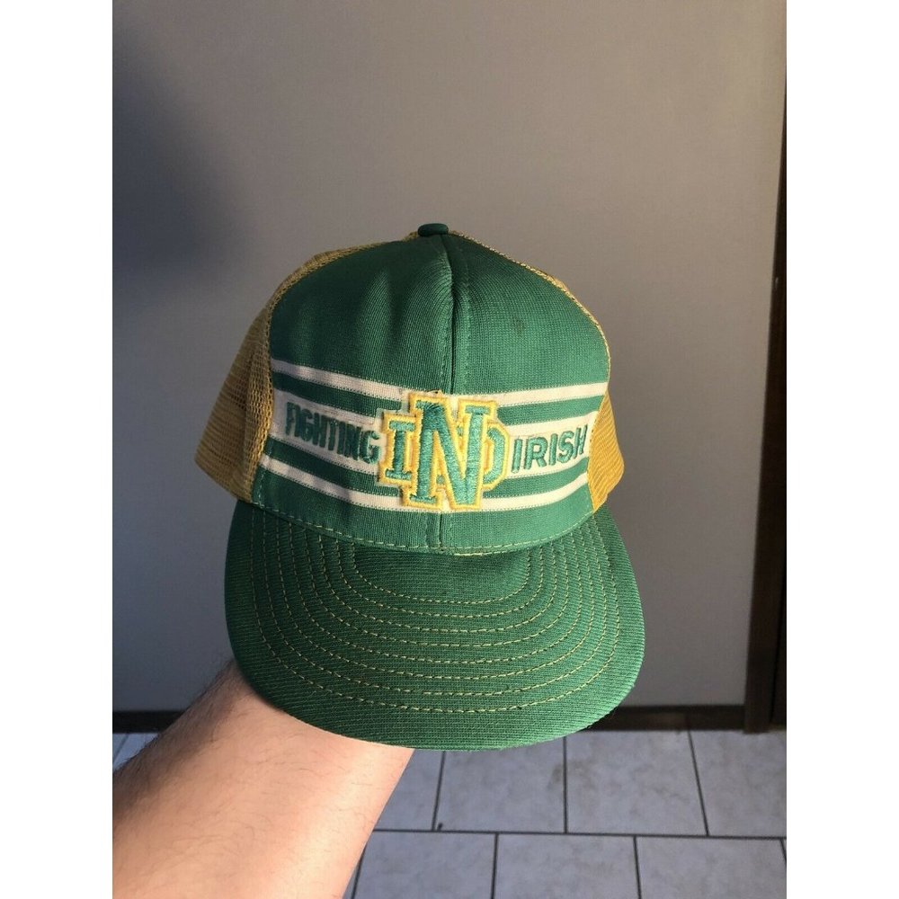 Vintage Notre Dame Mesh Snapback Hat Trucker Cap